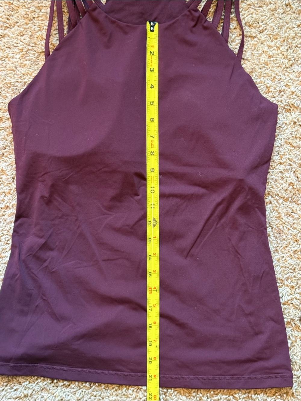 ZYIA Women's Strappy Halter Tank Top - Burgundy - Picture 5 of 9